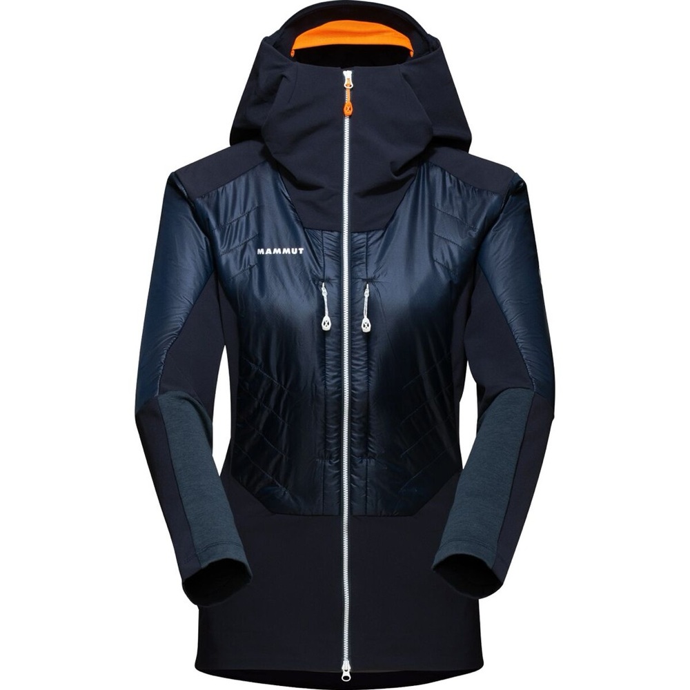 Mammut 🦣 Women’s Eisfeld SO hybrid hoodie, soft shell jacket, size S, navy
